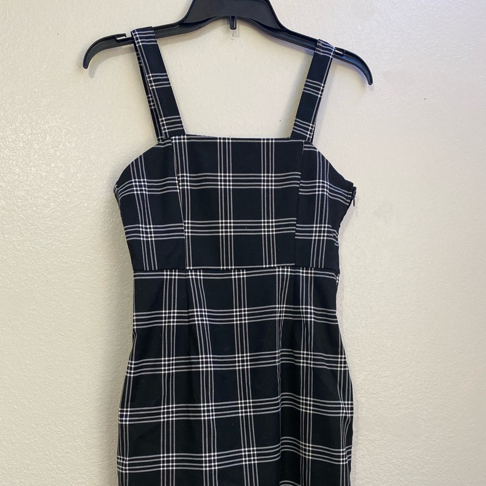 Plaid zip up dress